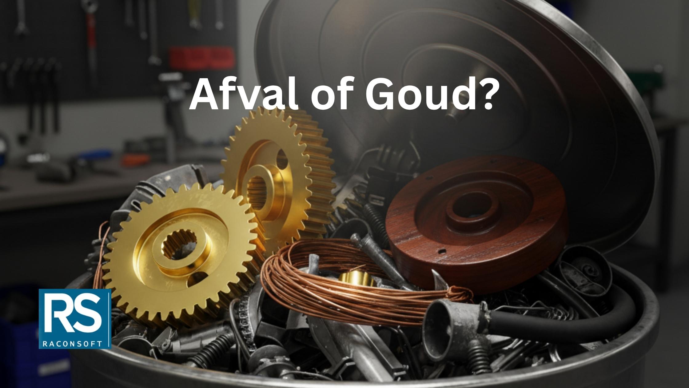 Metalen en kunststof afval van een technische dienst