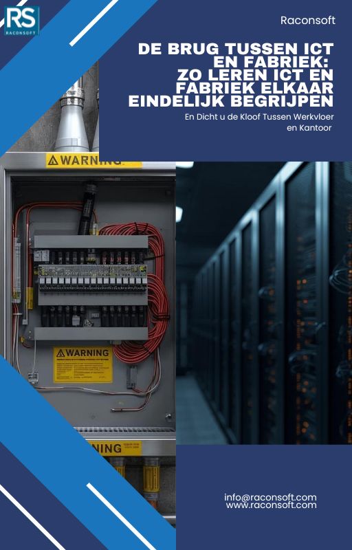 Cover van de gids De Brug Tussen ICT en Fabriek: Zo Leren ICT en Fabriek Elkaar Eindelijk Begrijpen